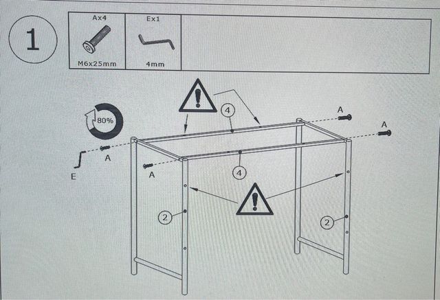 Mesa de escritorio madera y metal