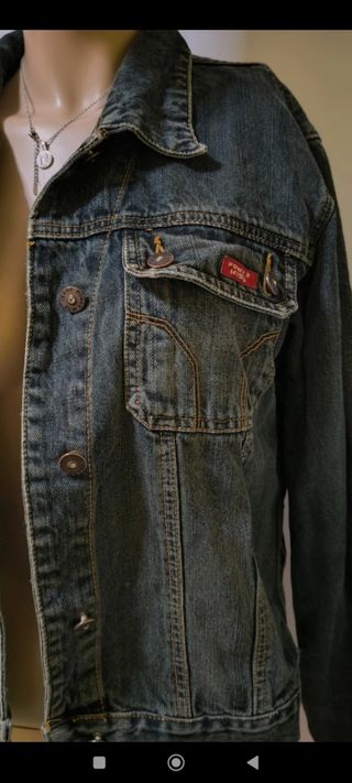 Cazadora Vaquera Vintage Negra Talla S/M