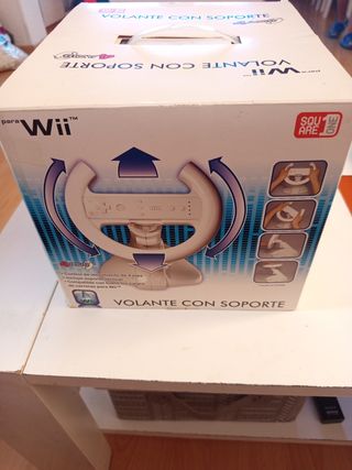 Volante con Soporte para Wii, nuevo 