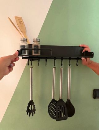 Organizer da cucina in ferro nero