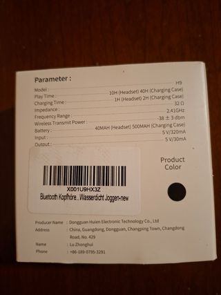 Auriculares Inalámbricos Poounur H9 Negro