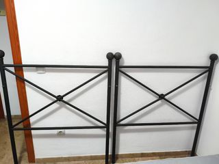 2 Cabeceros de forja negros