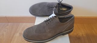 Zapatos GEOX de Piel Gris tostado Talla 40 