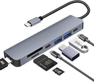 Hub USB C HDMI 4K PD 100W Adaptador, 7 en 1 