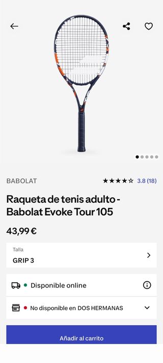Raqueta de Tenis Babolat Evoke Tour 105