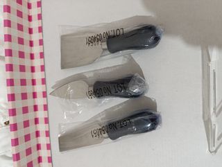 Set 3 Coltelli Formaggio Acciaio Inox