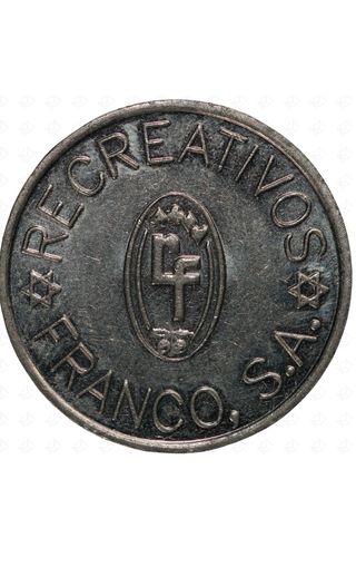Ficha cambio recreativos franco 2000 pesetas
