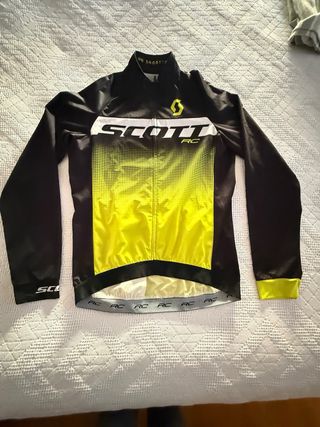 Chubasquero Ciclismo Scott RC Negro/Amarillo