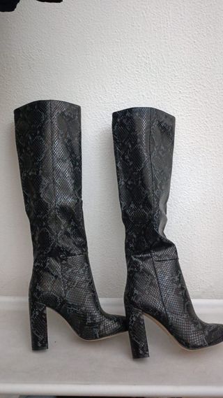 Stivale Queen Helena Nero Pitone