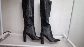 Stivale Queen Helena Nero Pitone