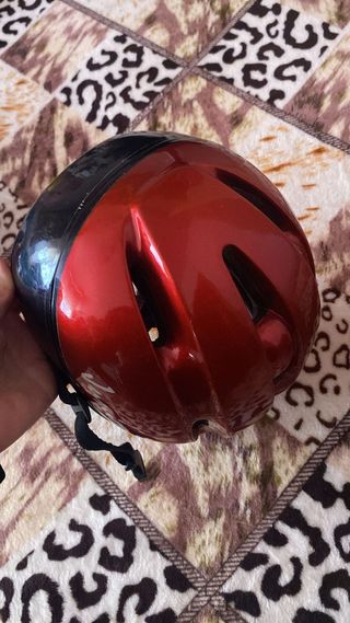 Casco de bicicleta rojo Junior