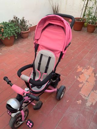 Triciclo Carro Bebé Rosa