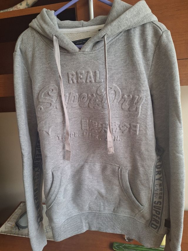 Sudadera Superdry Gris Mujer