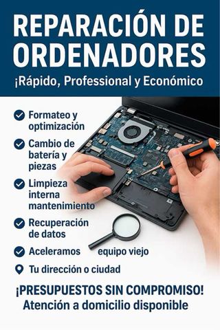 Reparación de ordenadores a domicilio y remto
