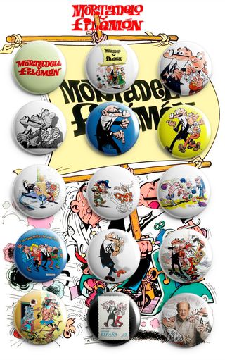 PACK CHAPAS MORTADELO Y FILEMÓN