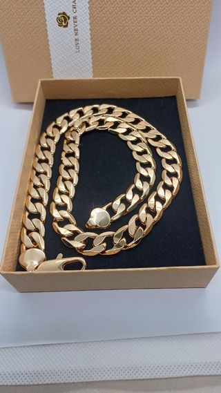 Cadena Cubana Miami Chapado Oro 18k