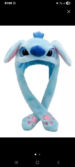 Gorro de peluche Stitch azul 
20 unid 
