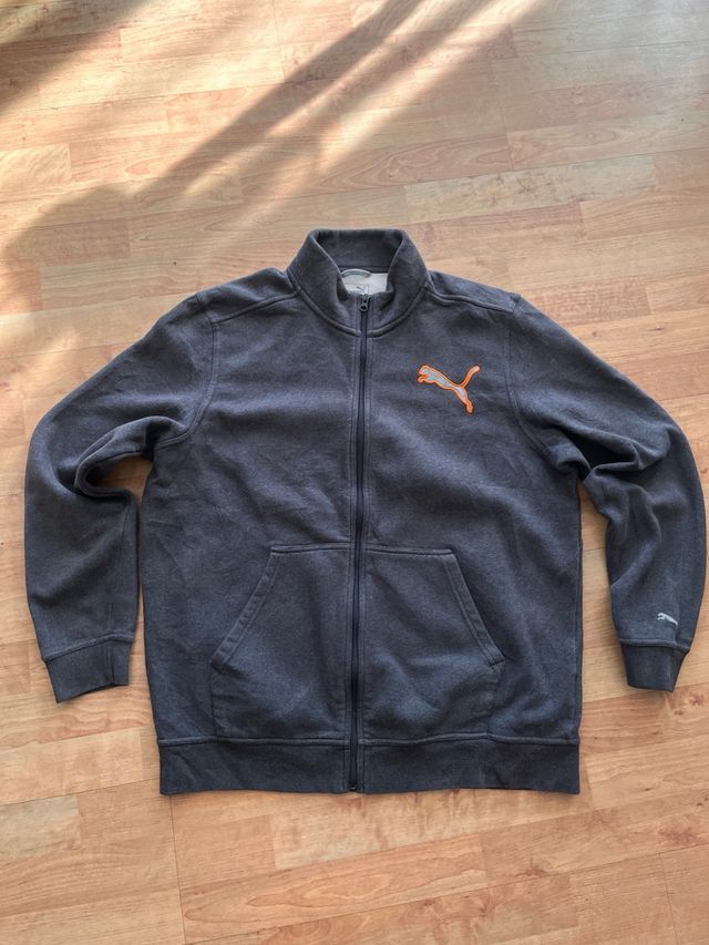 Sudadera Puma Cremallera Gris Talla XL