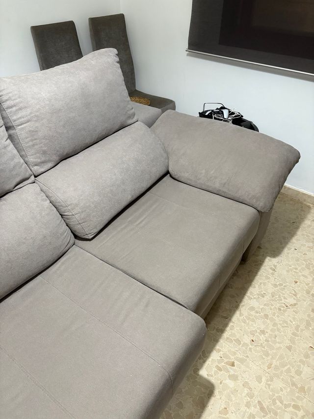 Sofá 3 plazas gris extraíble