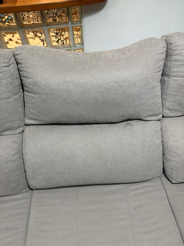 Sofá 3 plazas gris extraíble