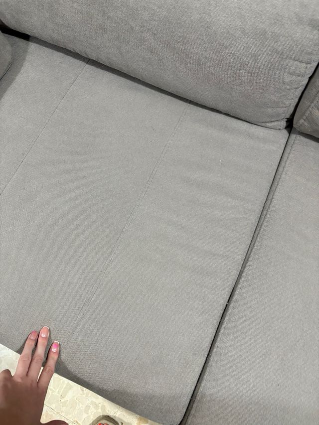 Sofá 3 plazas gris extraíble