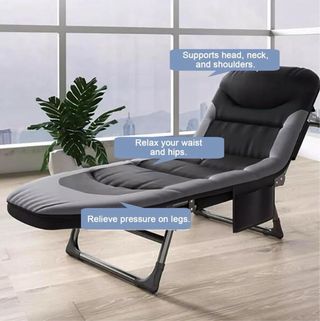 Tumbona plegable multiusos con respaldo ajustable