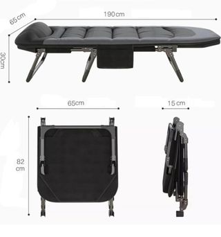 Tumbona plegable multiusos con respaldo ajustable
