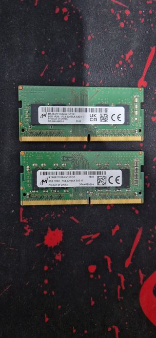 2x Crucial 8GB DDR4 3200MHz SODIMM Laptop RAM