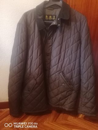 Chaqueta Barbour acolchada gris