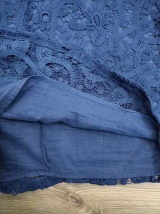 Vestido azul de encaje