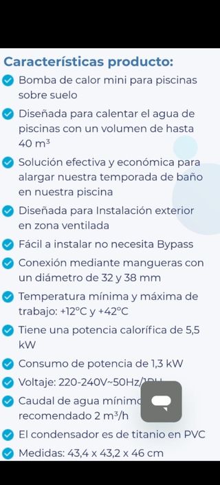 Calentador Piscina Gre 40m3