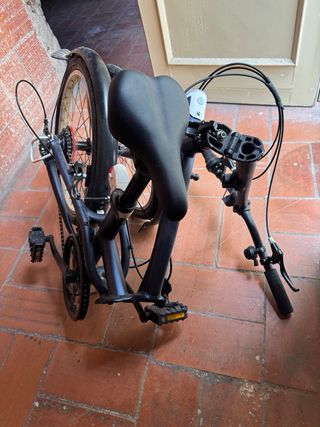 Bicicleta plegable azul