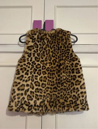 Chaleco de pelo estampado leopardo