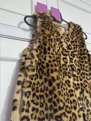 Chaleco de pelo estampado leopardo