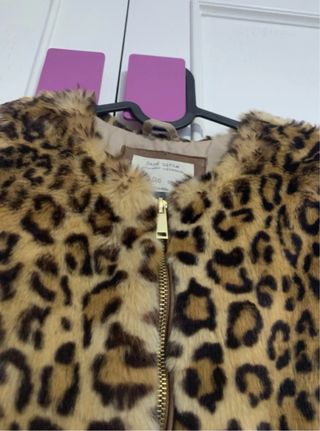 Chaleco de pelo estampado leopardo