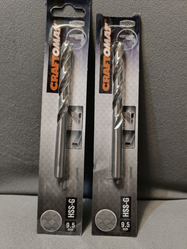 2 Punte per trapano metallo HSS-G 9.5mm