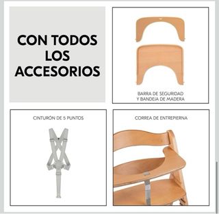 Trona bebé Hauck Beta Plus Madera Evolutiva