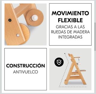 Trona bebé Hauck Beta Plus Madera Evolutiva