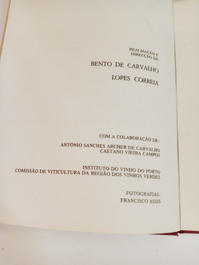 Vinhos do Nosso país -Bento de Carvalho e Lopes Co