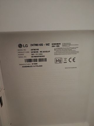 Televisión LG Blanca para Habitación