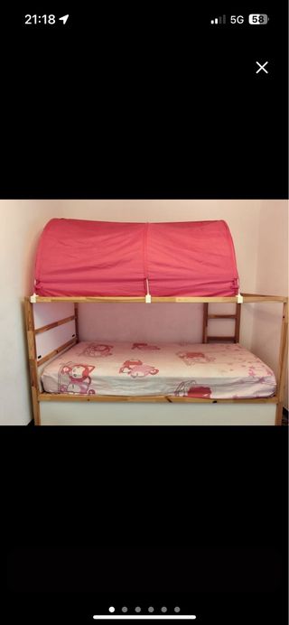Dosel para cama KURA rosa Ikea