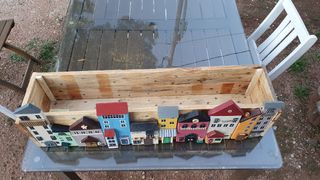 Jardinera de madera reciclada 83,5x21,5 cm