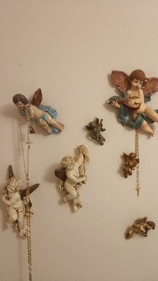Figura Ángeles  Cerámica  y otros cuadros religios
