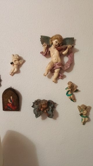 Figura Ángeles  Cerámica  y otros cuadros religios