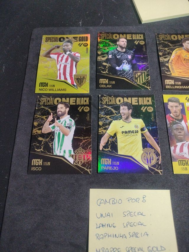 Cromos SPECIAL ONE Gold, Black, Flash Back