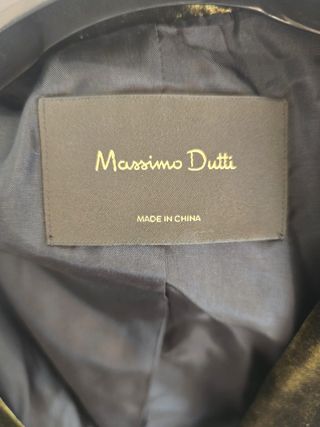 Blazer Terciopelo Verde Massimo Dutti Talla 36