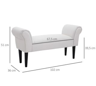 Banco zapatero blanco y negro