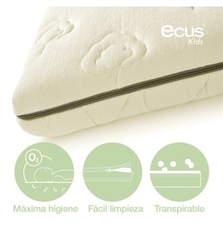 Cama Montessori + colchón Ecus Kids + ropa de cama