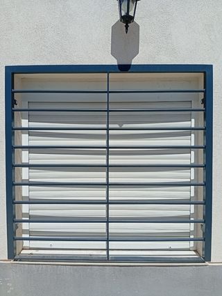 Puerta y rejas de entrada moderna