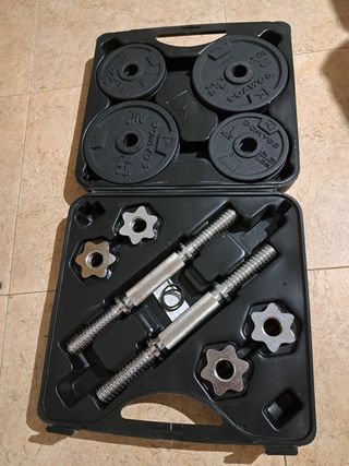 Maletín Mancuernas Decathlon 20kg